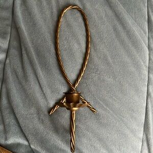 Homco gold twisted votive candle holder.